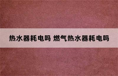 热水器耗电吗 燃气热水器耗电吗